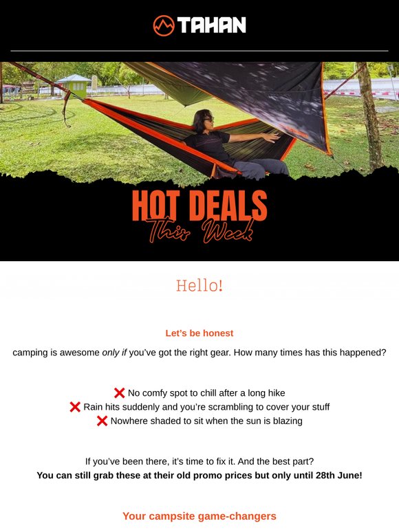 Last chance: Grab your camping gear at OLD promo prices!