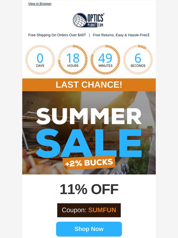 🚨 Summer Sale Ends Today 🌤️