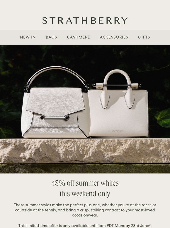45% off summer whites for 72 hours