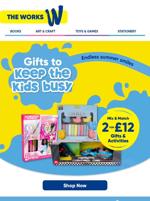 2 for £12 gifts to keep the kids busy