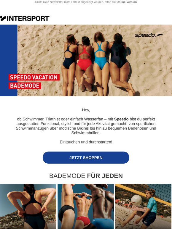 Rüste dich mit Speedo für dein nächstes Schwimmerlebnis