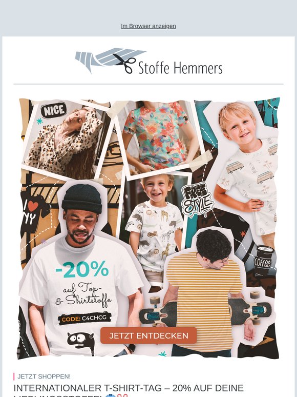 T-Shirt-Tag-Special: 20% auf deine Lieblingsstoffe!