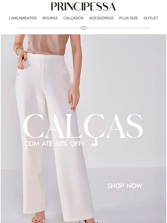 As calças que você ama, com até 60% OFF