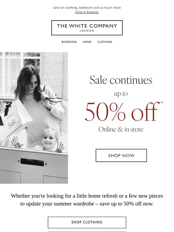 Up to 50% off | Sale continues
