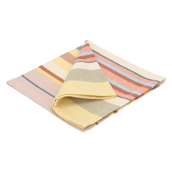 Serviette de table, coton bio GOTS, rayures, 40 x 40 cm