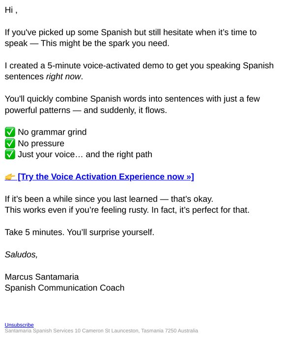 Let’s wake up your Spanish voice (it only takes 5 minutes)