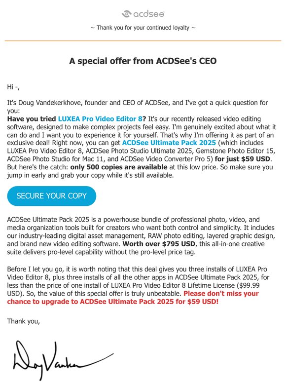 CEO Offer Running Out — Only 15 Users Left
