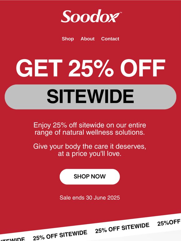 25% Off Everything – Soodox Sitewide Sale Starts Now!