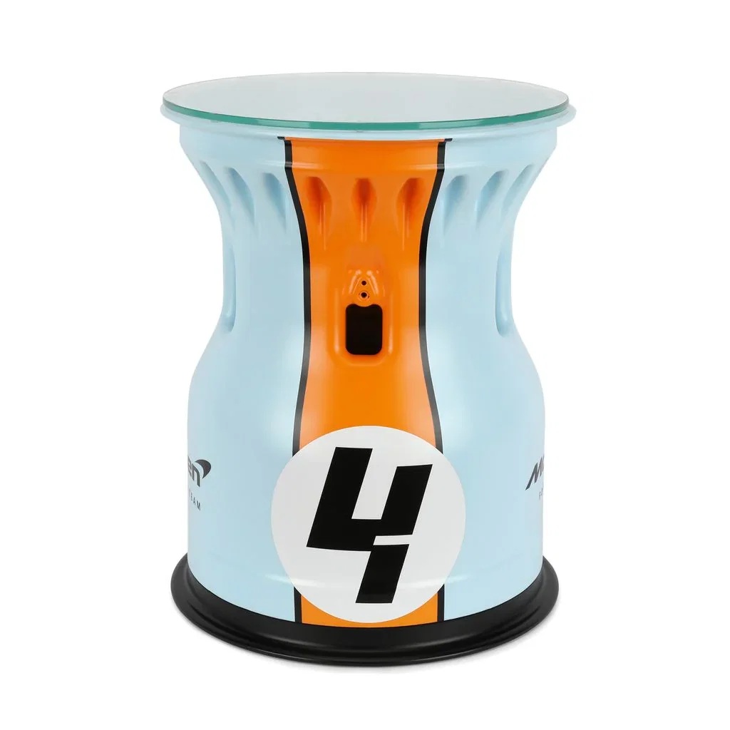 Image of Lando Norris 2021 McLaren F1 Team Rear Wheel Rim Table - Gulf Edition