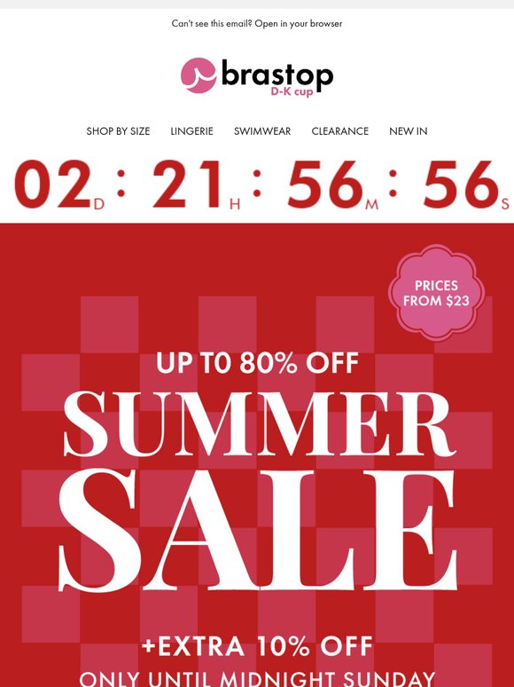 Brastop: EXTRA 10% OFF the BIG up to 80% OFF Summer Sale ☀ | Milled