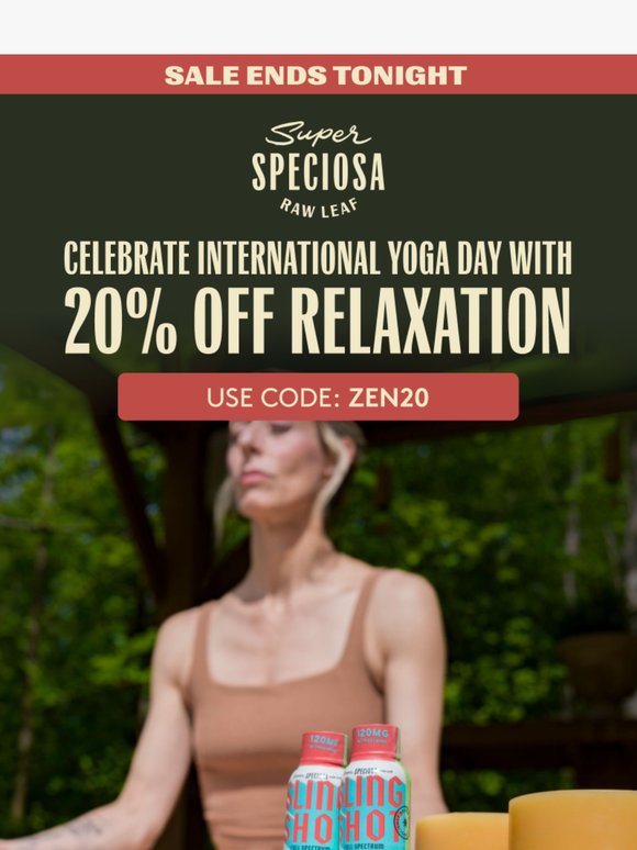 20% Off Relaxation Products 🧘‍♀️