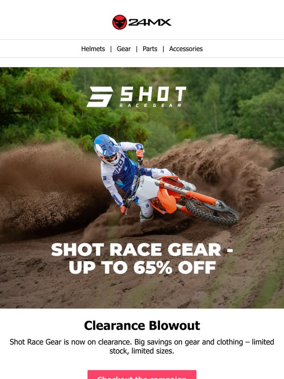 Massive Sale: Shot Race Gear going Fast