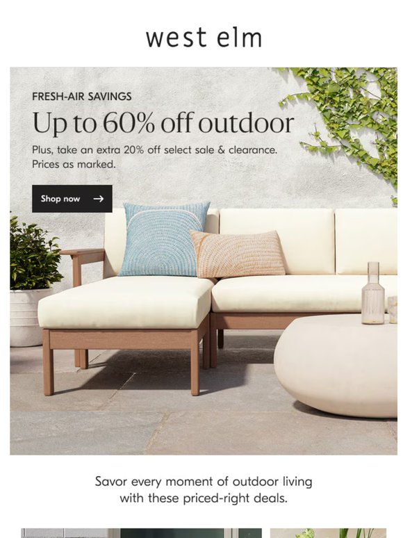 Happening NOW: Up to 60% off outdoor