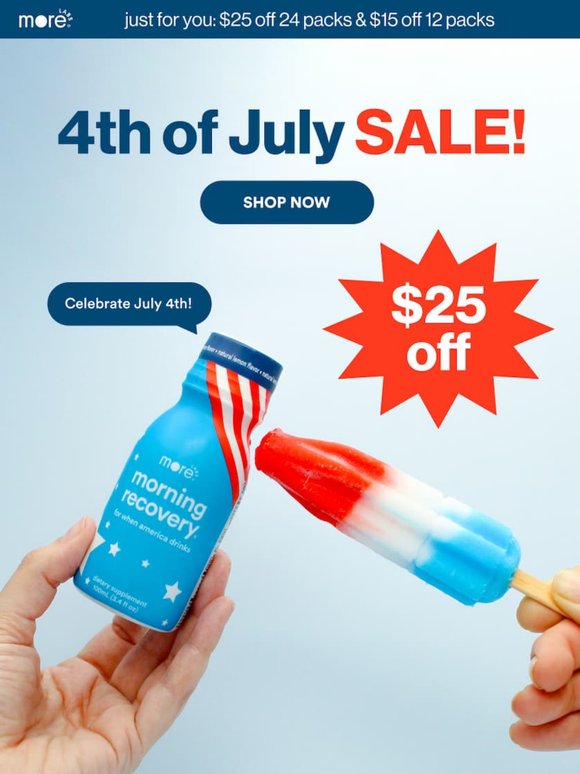 Don't miss $25 off 🎆