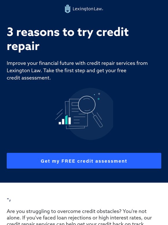 🔧 —, here's how to fix what's hurting your credit today.