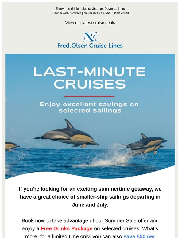 Last-minute sailings from £899pp