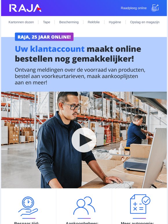 Nóg sneller bestellen bij RAJA?
