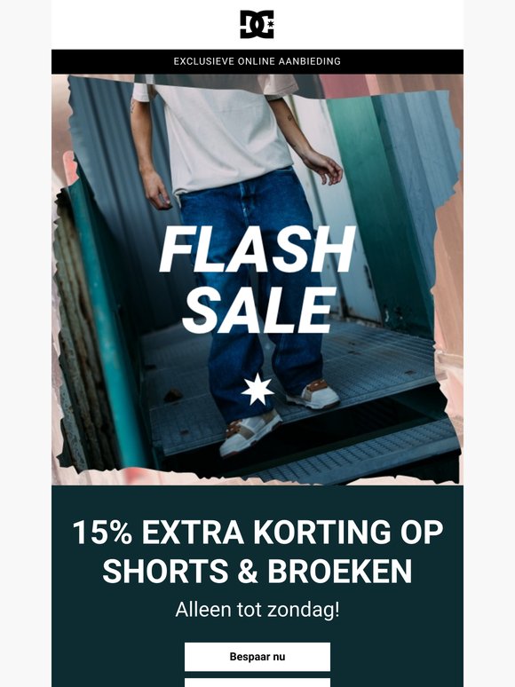 15% extra korting op shorts & broeken