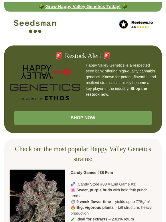 😄 Happy Valley Strains Just Landed – Shop Now