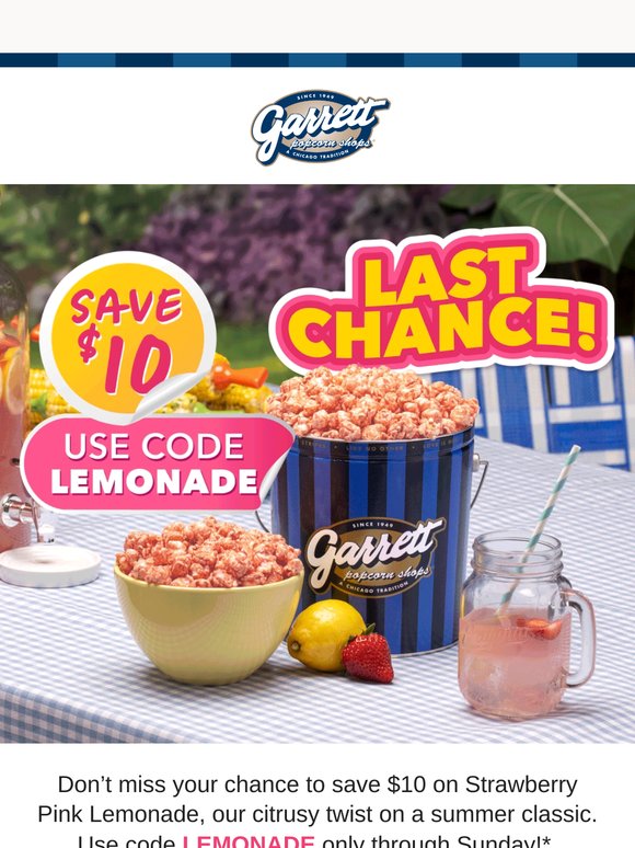 Save $10 on Strawberry Pink Lemonade! 🍓🍋