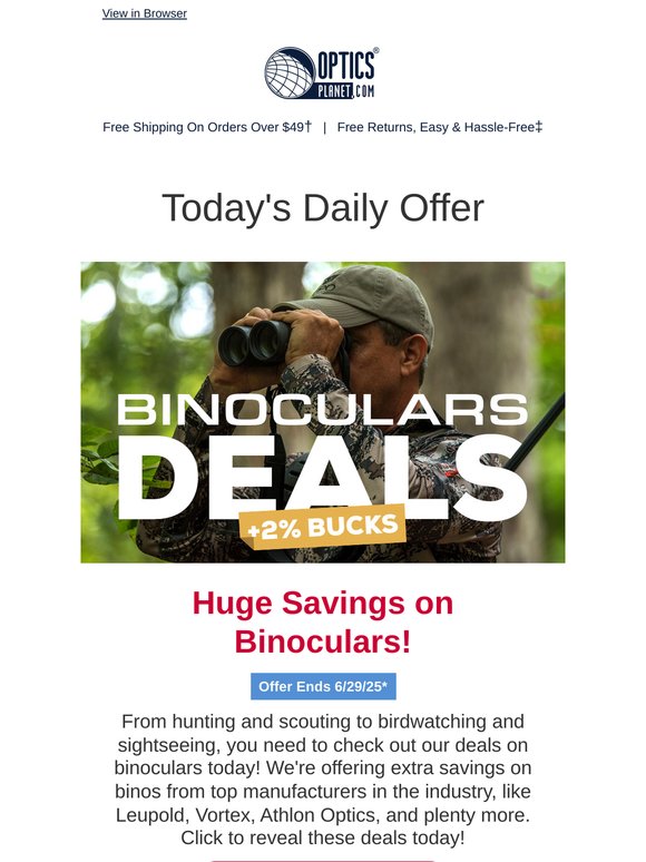Zoom in On Binocular Deals Inside 👀
