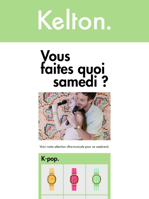 Vous faites quoi samedi ?