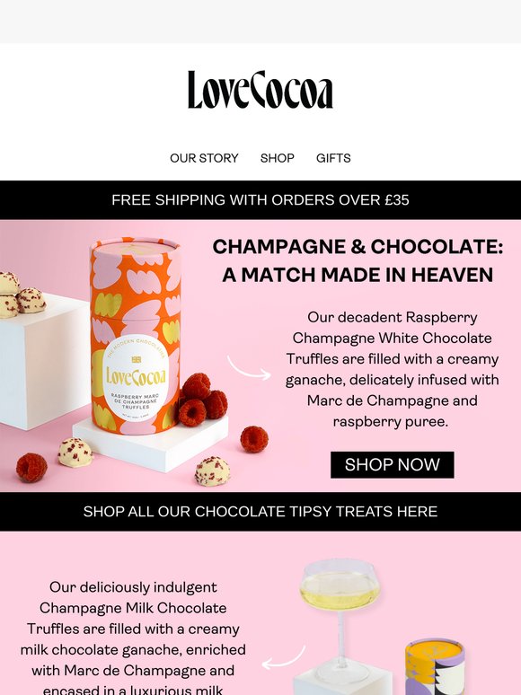 Indulge in Champagne & Chocolate 🍾
