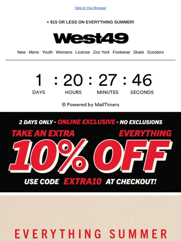 🤩2 DAYS ONLY - GET AN EXTRA 10% OFF SITEWIDE - NO MINIMUM!