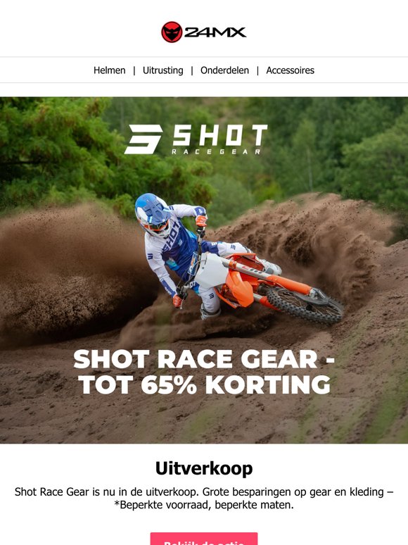 Massive Sale: Shot Race Gear gaat snel