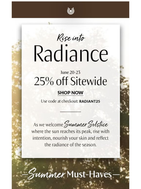 Celebrate the Solstice | 25% off Starts NOW!