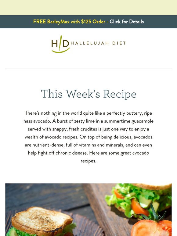 Weekly Recipe: ALT (Avocado, Lettuce, Tomato) Sandwich