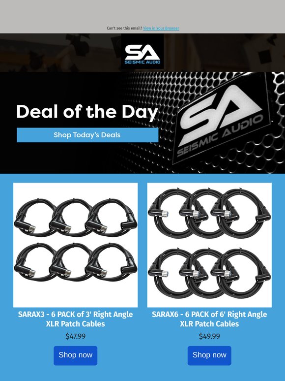 🔥 Deals on Right Angle XLR and Guitar Cables!