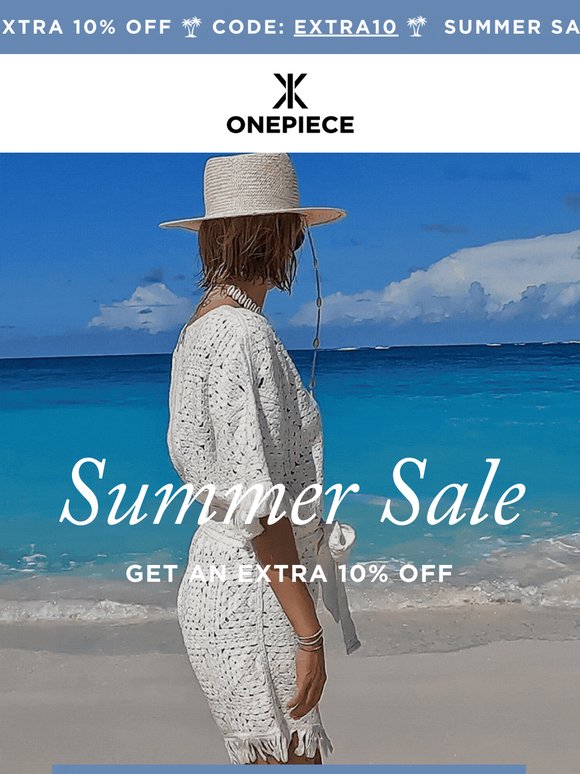Extra 10% Off Summer Sale 🌴 This Weekend Only!