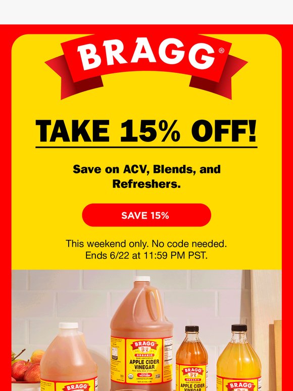 15% Off ACV, ACV Blends, and Refreshers!