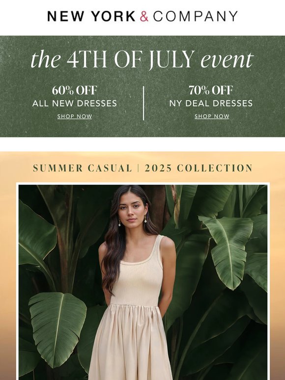 New York & Company: July 4th Dress Deals | Milled