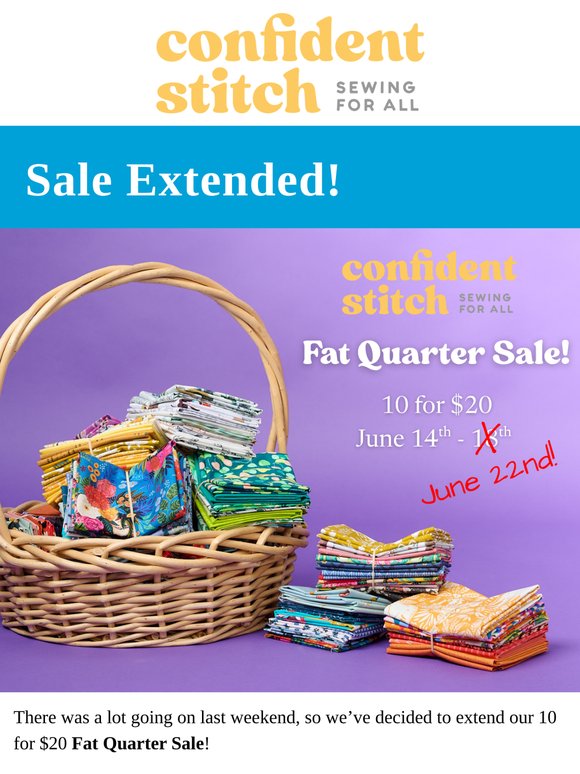 New & exciting at Confident Stitch!