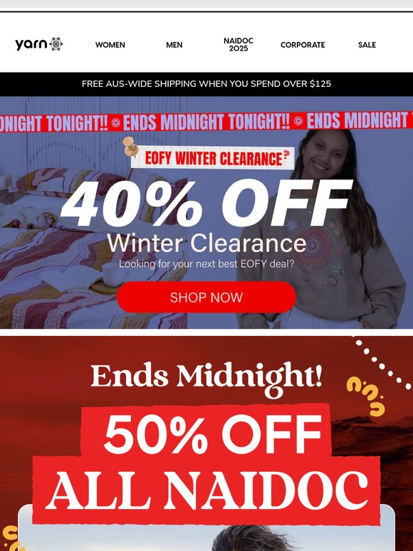 LAST CALL: 50% Off All NAIDOC Ends Tonight!