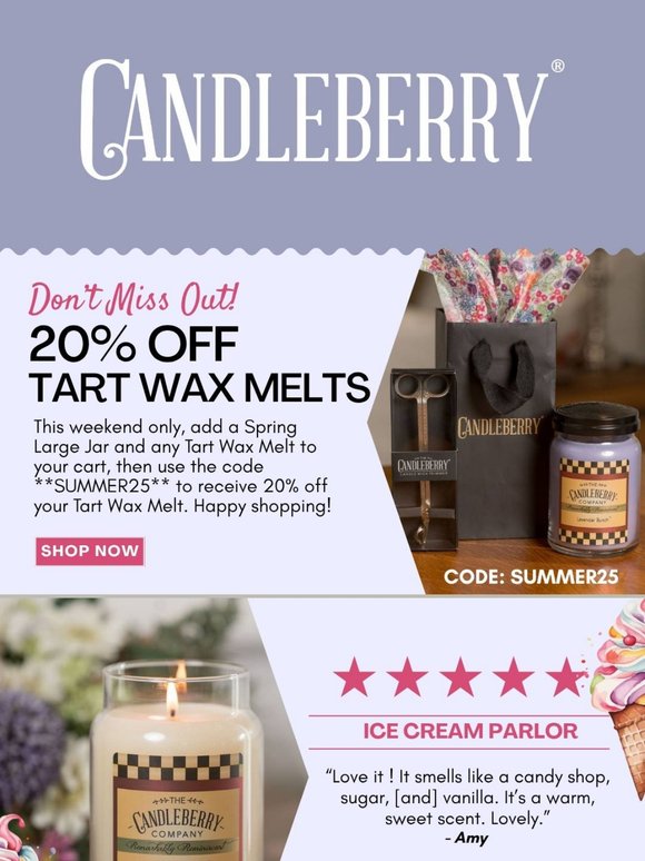 Don't Miss Out: 20% Off Tarts 😍