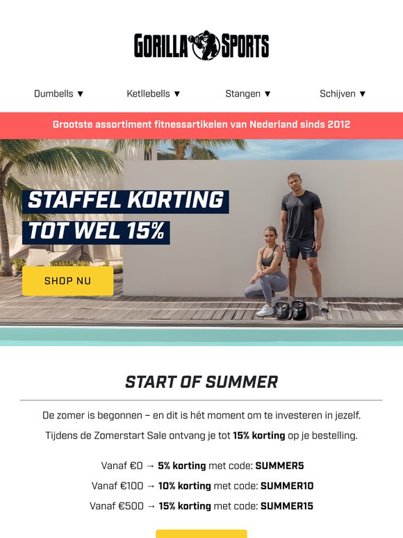 Zomeractie voor jou, Speciaal voor jou! Tot 15% korting