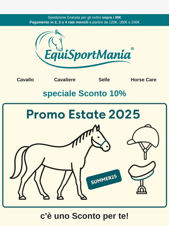 Ciao , 10% di Sconto - ULTIME ORE! 🐎