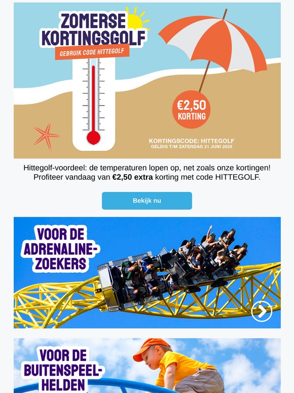 Hittegolf-voordeel🌡️ €2,50 éxtra korting