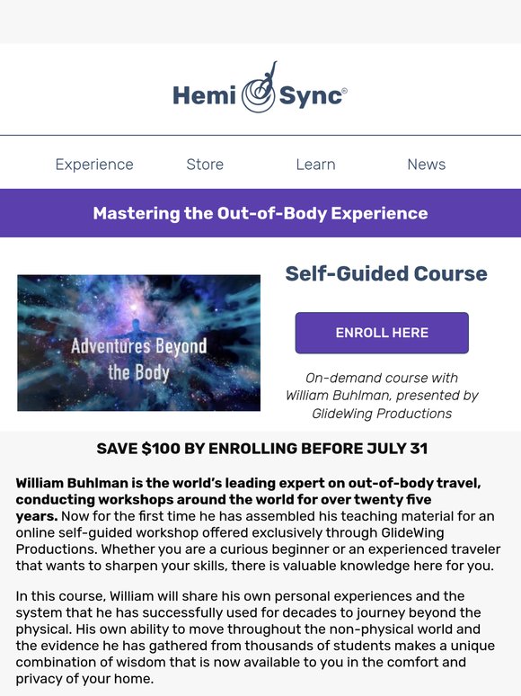 Begin Your Adventures Beyond the Body