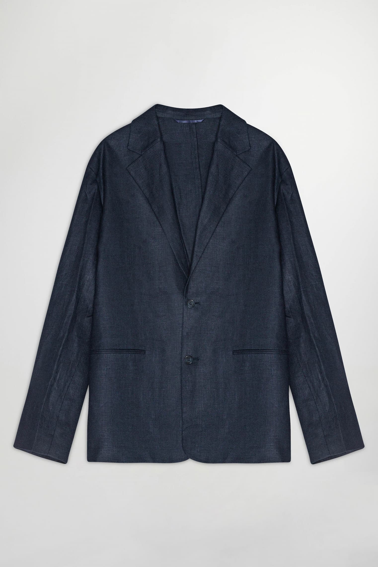 Navy Blue Linen 'Timo' Blazer