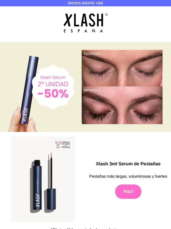 2ª unidad de Xlash 3ml al -50% Dto 💖 ¡Aprovecha para reposición!