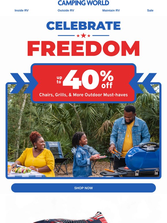 Red, white & savings up to 70% off