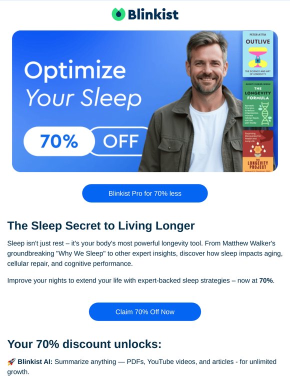 😴 The simplest longevity habit? Sleep.
