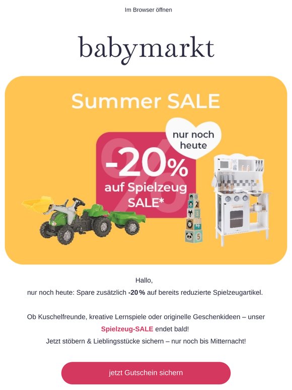 -20% extra nur noch bis 24 Uhr! ⌛