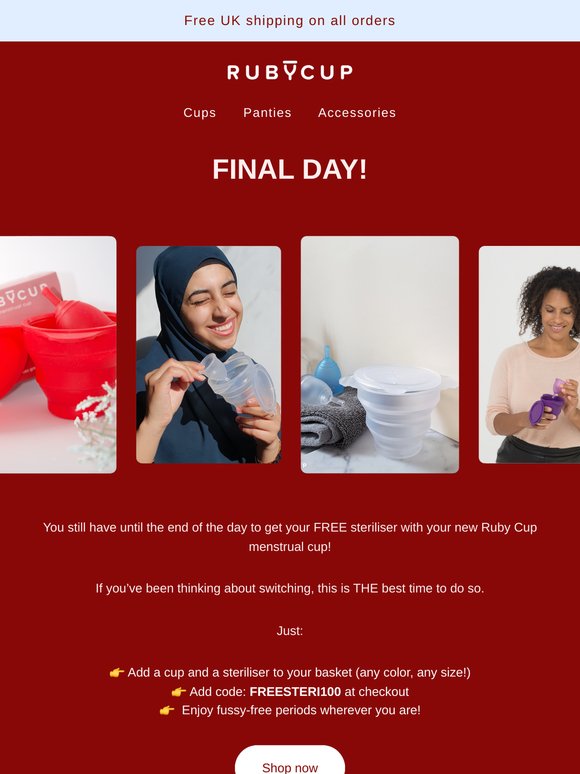 LAST CHANCE to get a FREE steriliser