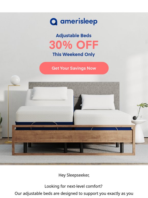 This Weekend: 30% Off the Bed That Adapts to You