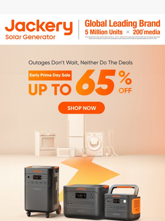 🚀Kicking off Jackery Early Prime Day Sale | Up to 65% Off!